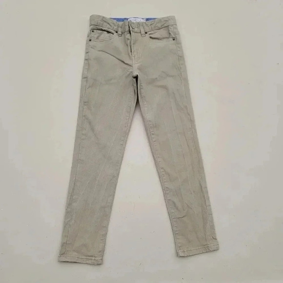 Lucky Brand Pants Boys Khaki Beige Stretch Adjustable Waist Authentic Skinny 10 - Picture 1 of 12